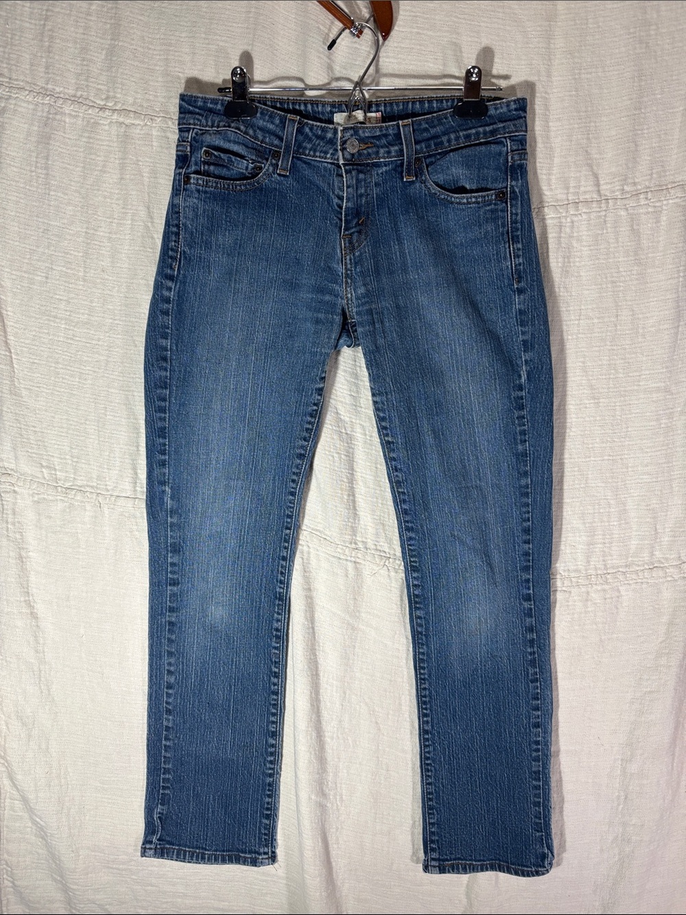 Levi's 545 Low Rise Straight Leg Jeans Size 8 Medium Wash Y2K Denim EUC